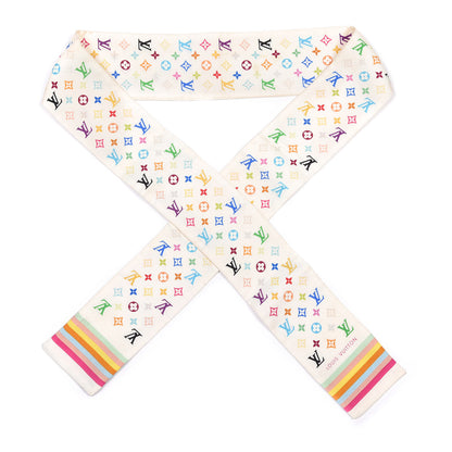 Louis Vuitton Silk Monogram Multicolor Bandeau White 1 of 4