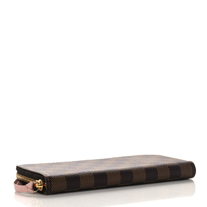 Louis Vuitton Damier Ebene Clemence Wallet Rose Ballerine 4 of 14