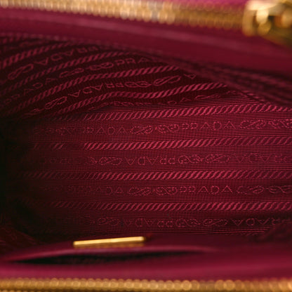 Prada Saffiano Mini Galleria Double Zip Tote Fuxia 5 of 8