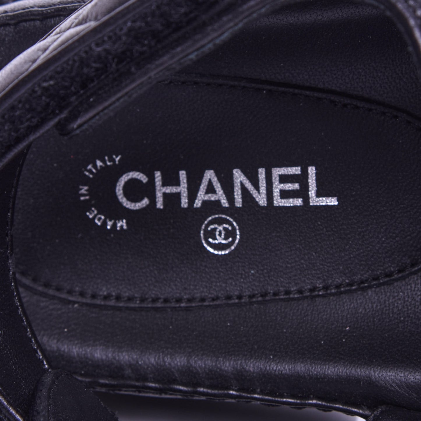 Lambskin Velcro Dad Sandals 40.5 Black