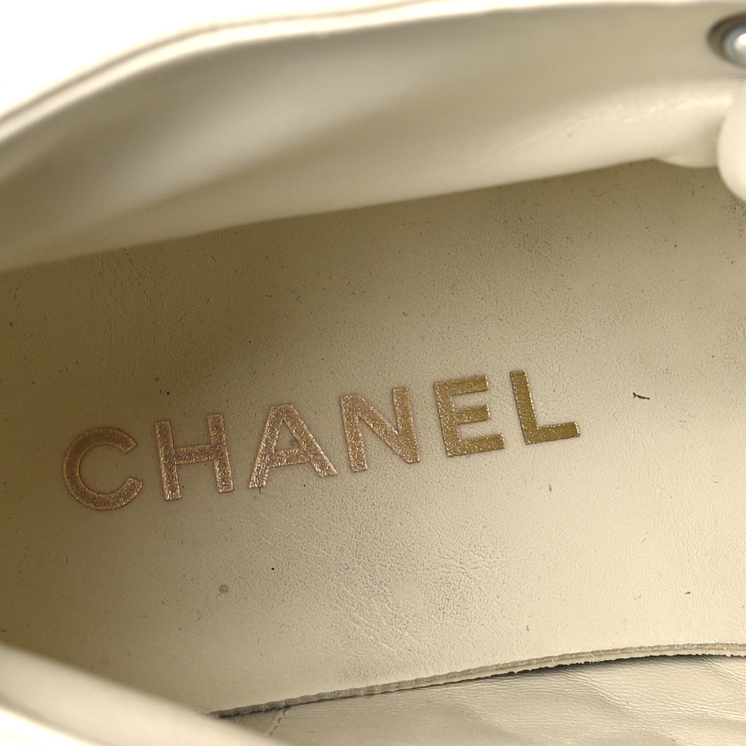 Chanel Calfskin High Top CC Sneakers 41 Ivory Black 7 of 8
