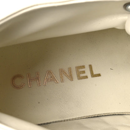 Chanel Calfskin High Top CC Sneakers 41 Ivory Black 7 of 8