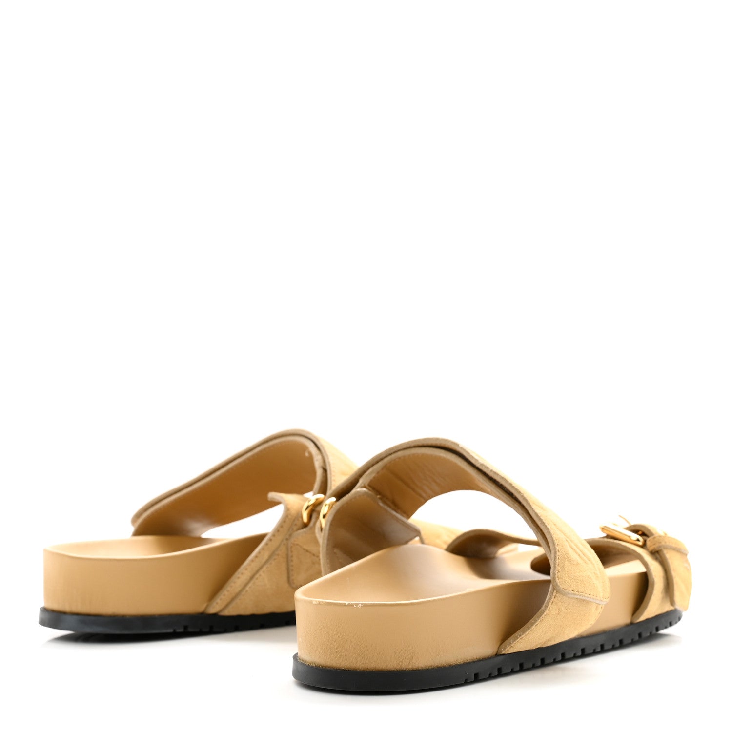 Louis Vuitton Suede Bom Dia Mule Sandals 36.5 Beige 4 of 9