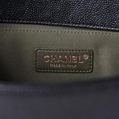 Chanel Caviar Quilted Medium Boy Flap Black 9 of 12