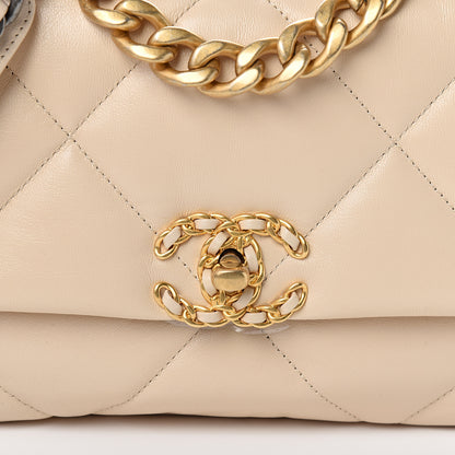 Chanel Goatskin Quilted Medium 19 Flap Beige 9 of 9