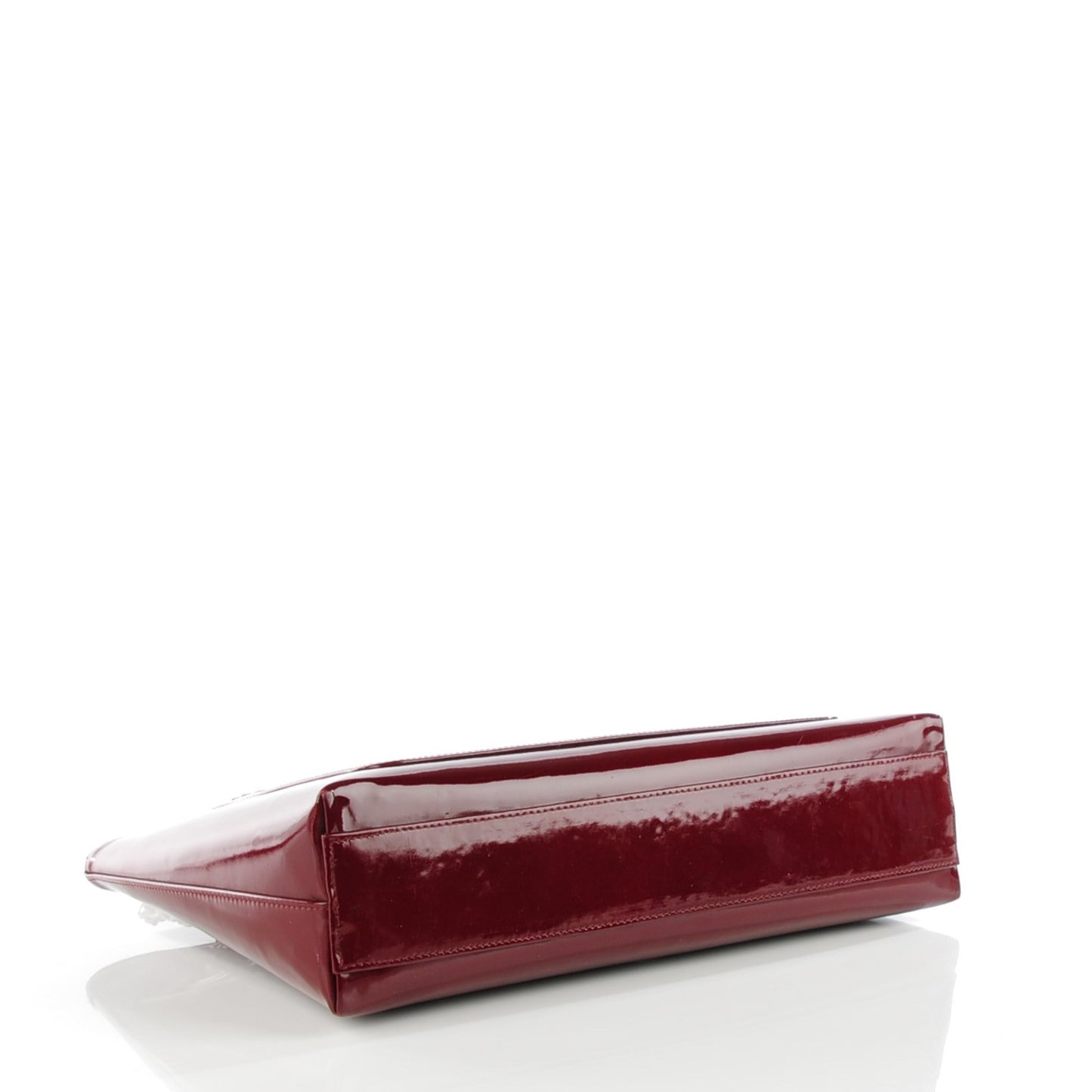 Patent Bijoux Chain Shoulder Bag Burgundy