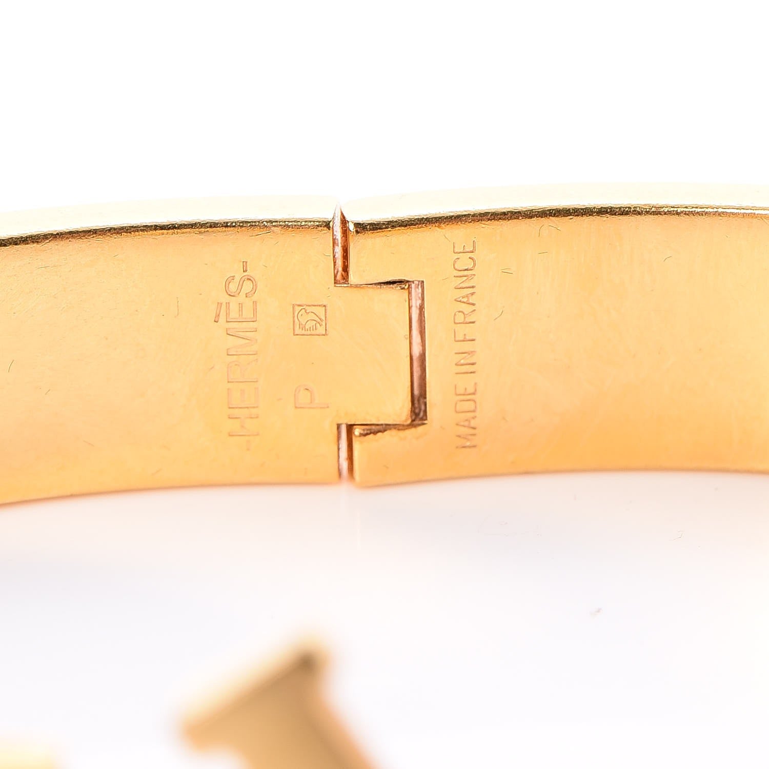 Hermes Enamel Narrow Clic Clac H Bracelet PM White 5 of 6