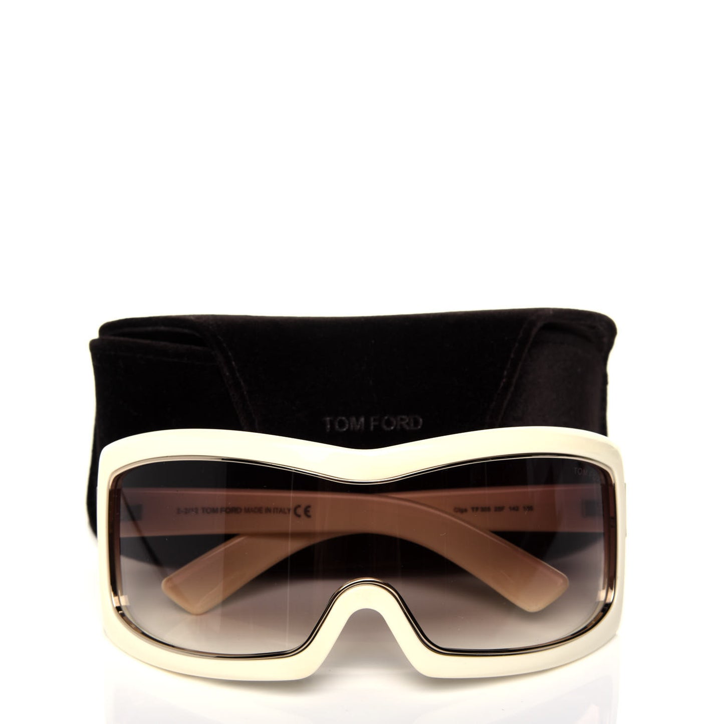 Olga Square Shield Sunglasses TF305 White