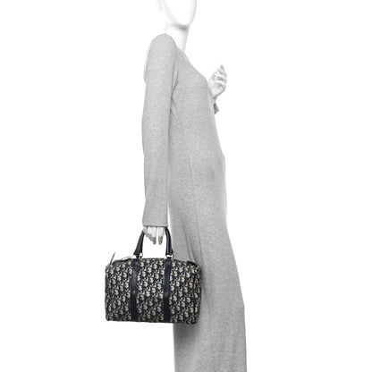 Christian Dior Monogram Boston Navy Blue 2 of 9