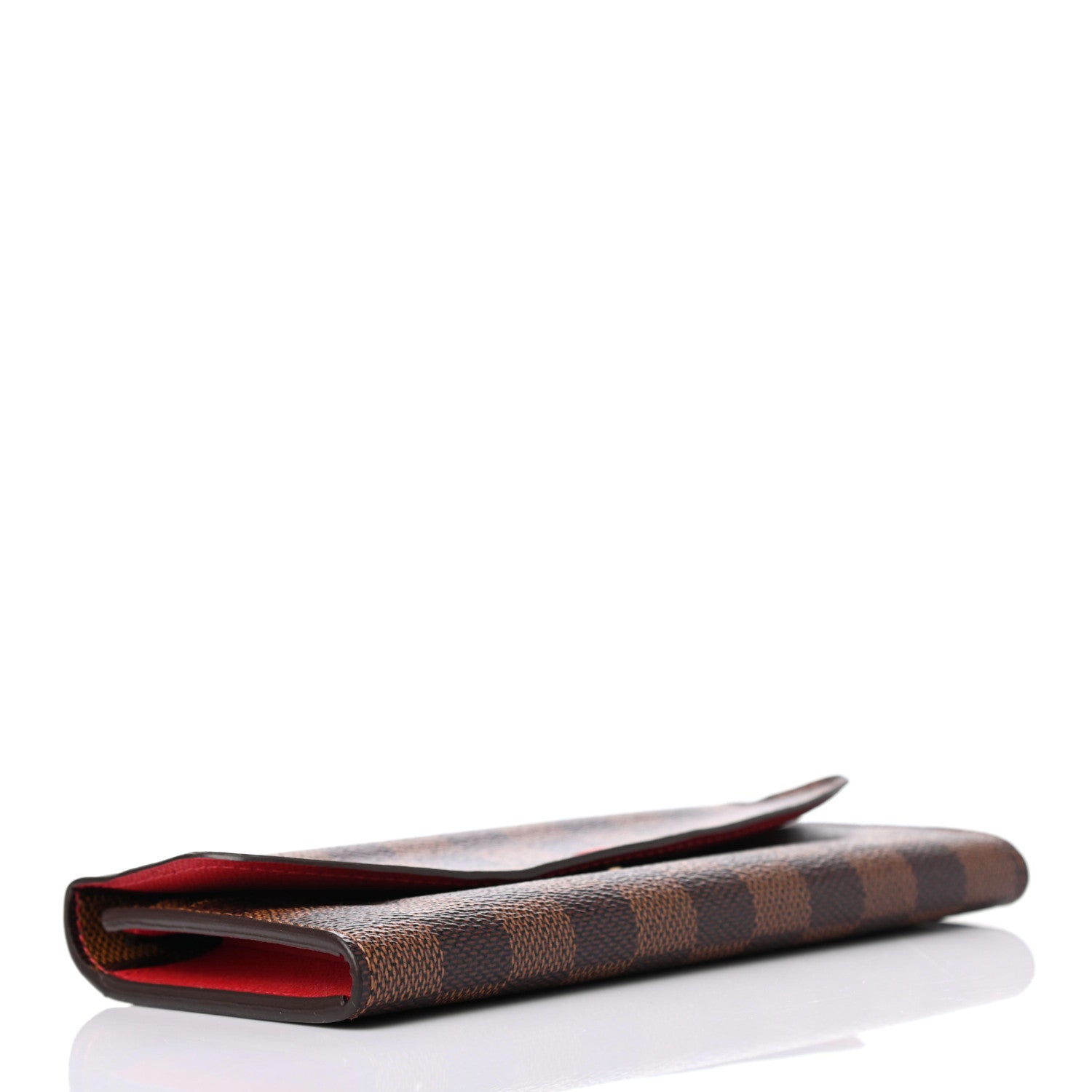 Louis Vuitton Damier Ebene Emilie Wallet Red 3 of 4