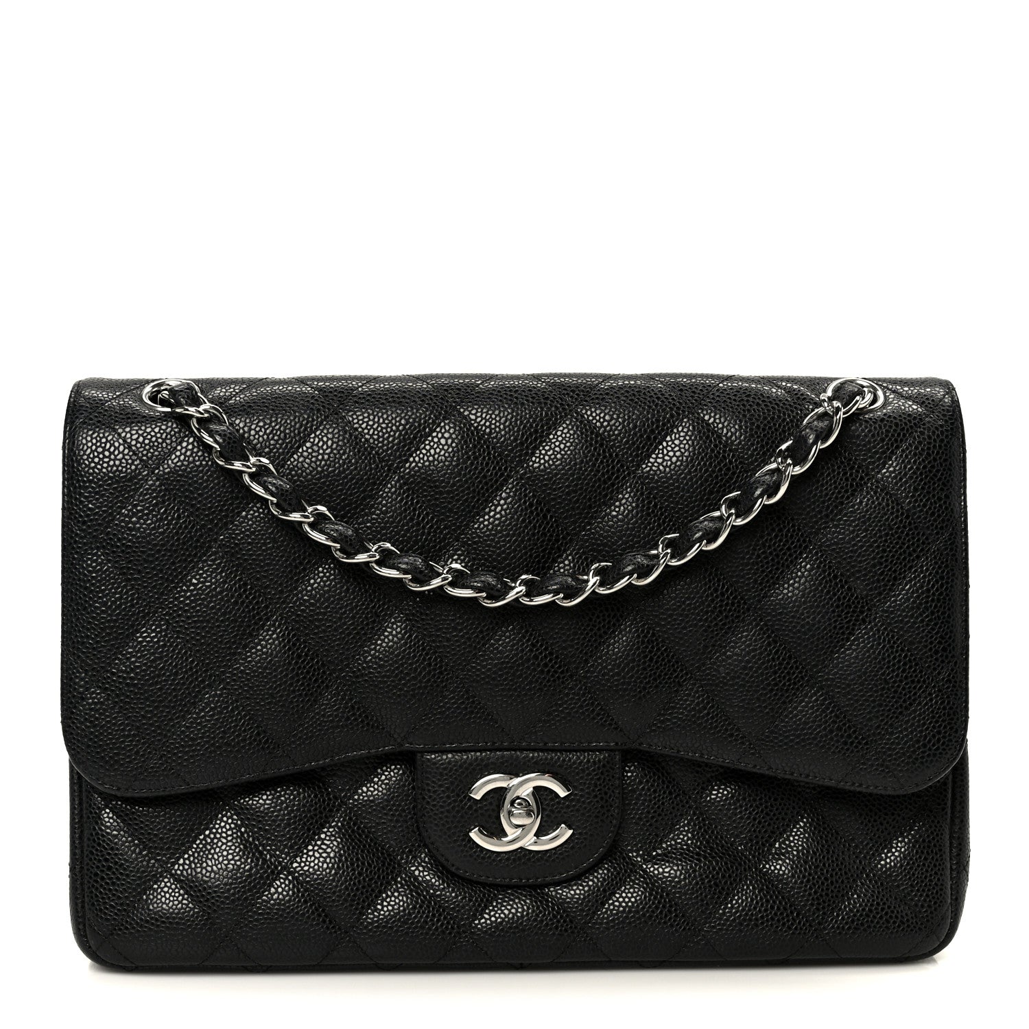 Chanel Caviar Quilted Jumbo Double Flap Black 1 of 11