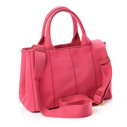 Prada Canapa Small Logo Tote Peonia 3 of 14