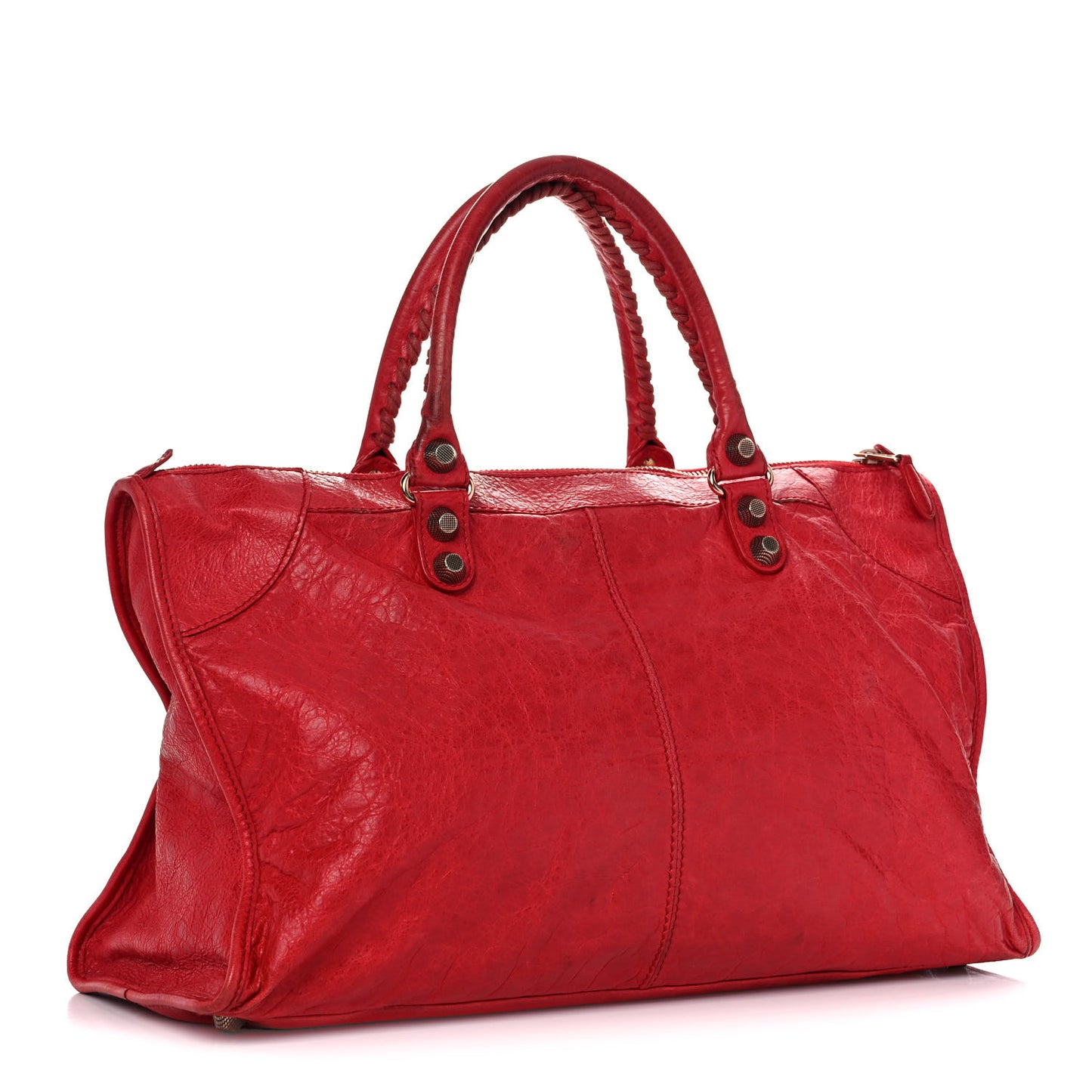 Agneau Giant 12 Rose Gold Hardware Work Coquelicot