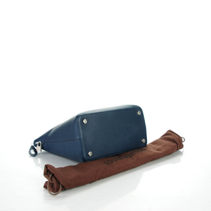 Louis Vuitton Veau Ecorce Haute Maroquinerie Lockit MM Blue Marine 4 of 8