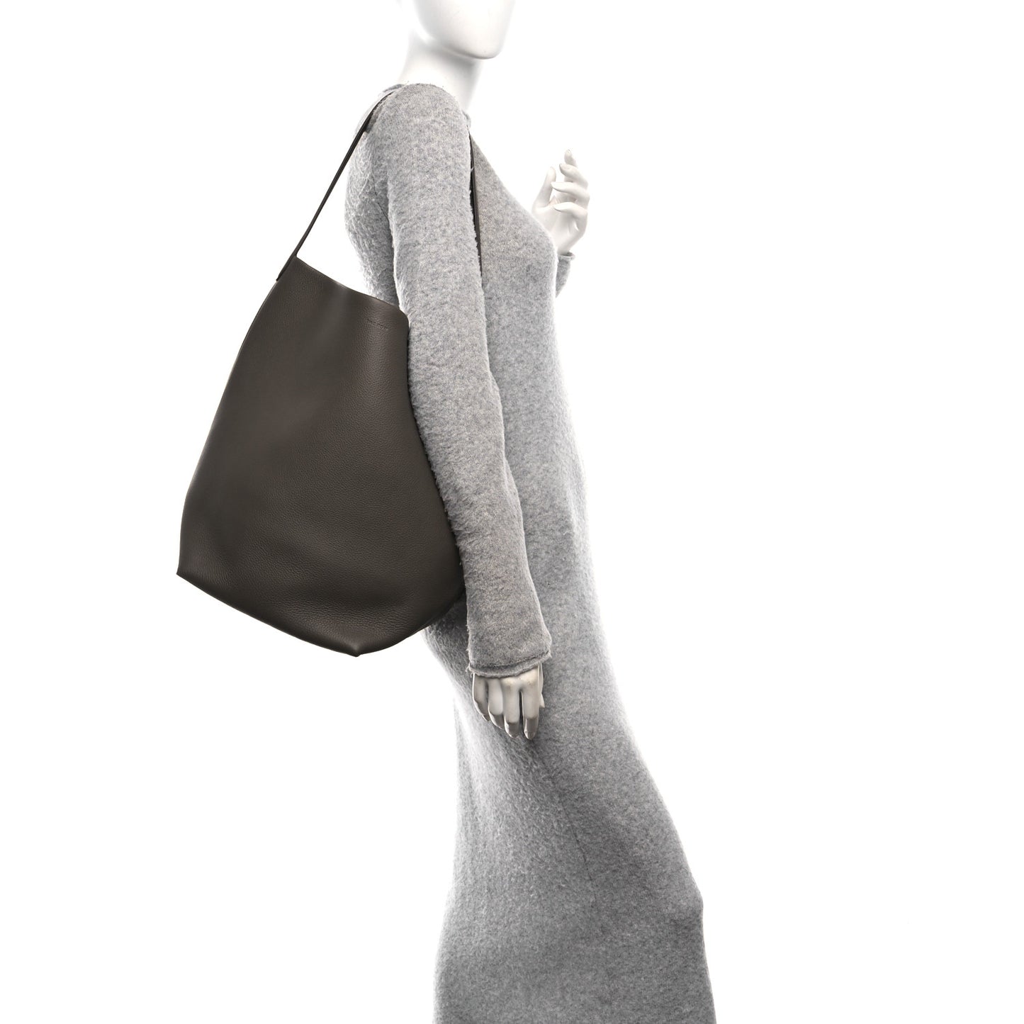 Grained Calfskin Large N/S Park Tote French Grey