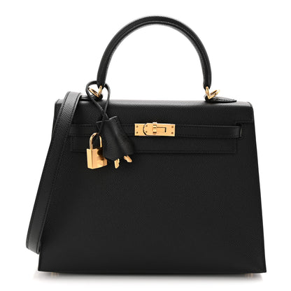 Hermes Epsom Kelly Sellier 25 Black 1 of 11