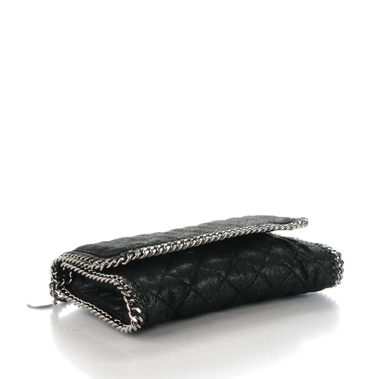 Shaggy Deer Quilted Falabella Clutch Black