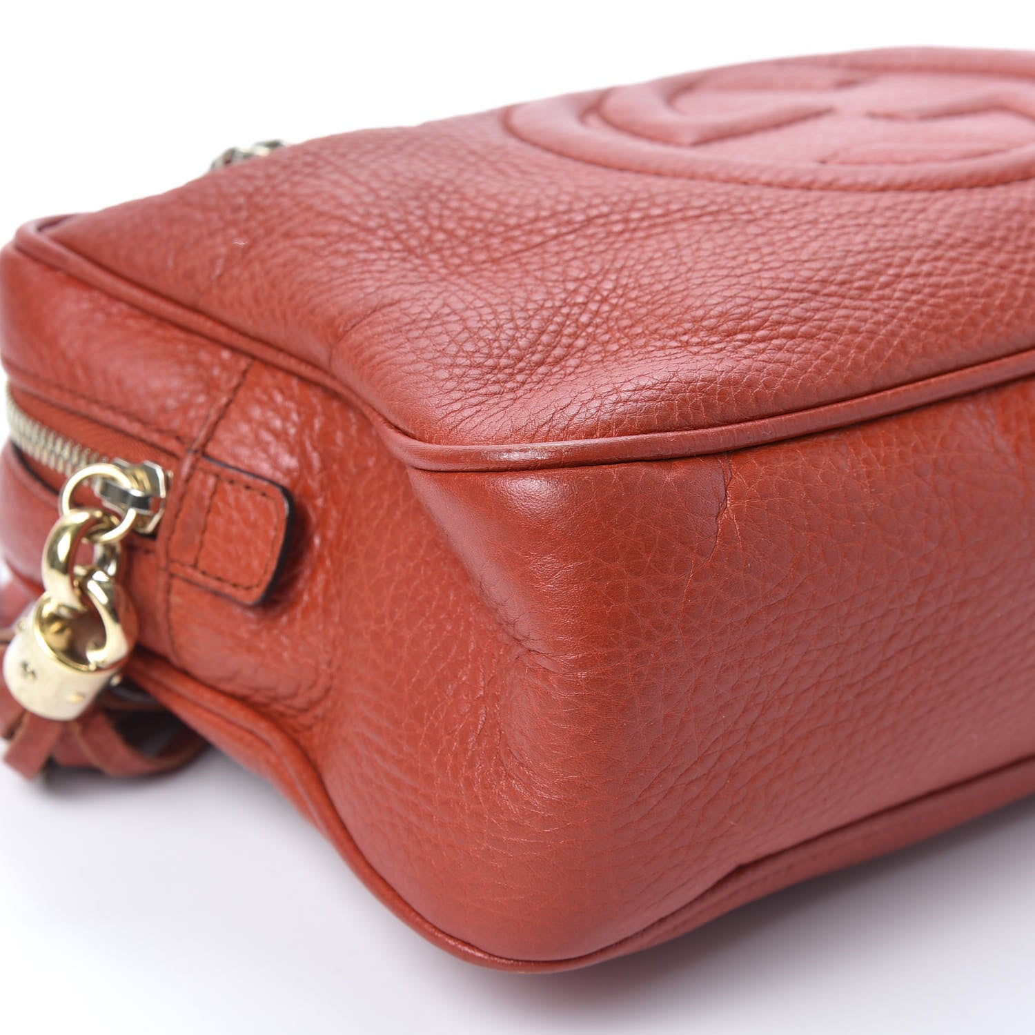 Gucci Pebbled Calfskin Small Soho Bowler Tabasco Red 4 of 9
