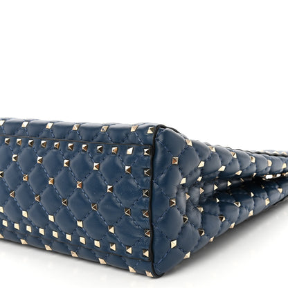 Valentino Garavani Nappa Rockstud Spike Shoulder Tote Pure Blue 9 of 9