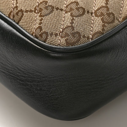 Gucci Monogram Matelasse Diagonal Small GG Marmont Chain Shoulder Bag Beige Black 9 of 9