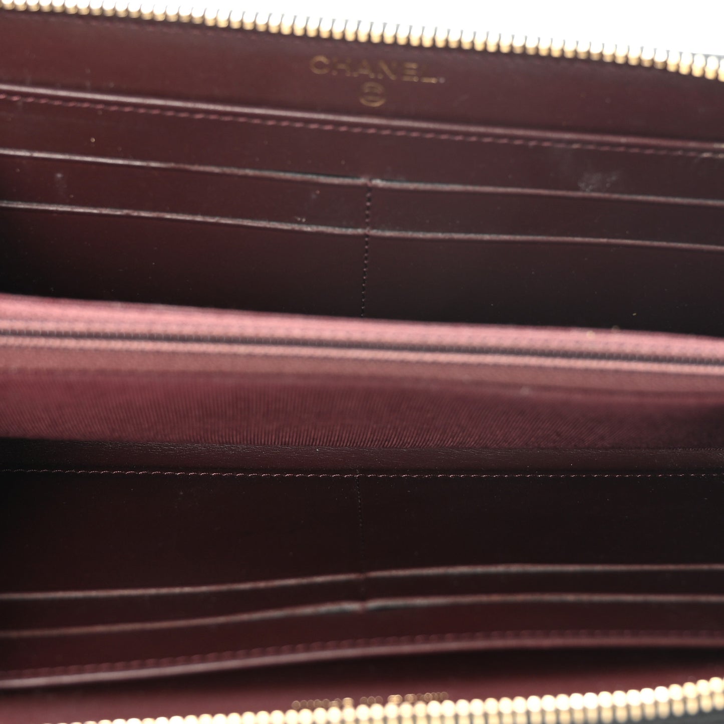 Caviar Quilted Large Gusset Zip Around Wallet Black