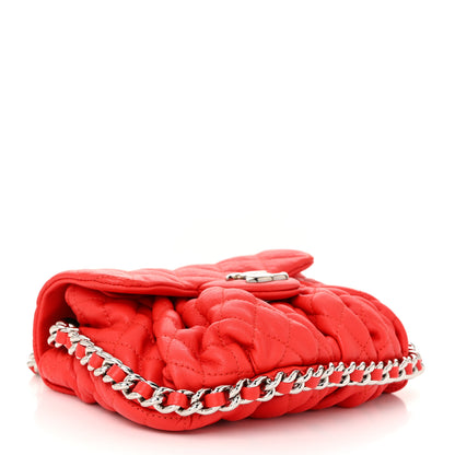 Chanel Washed Lambskin Mini Chain Around Messenger Red 4 of 11