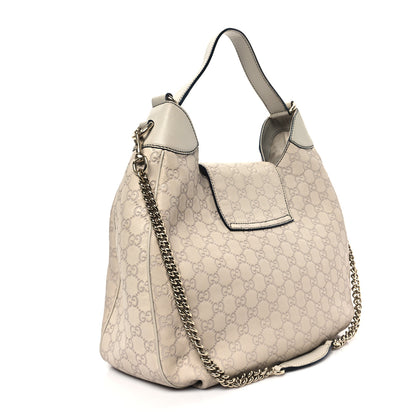 Gucci Guccissima Signature Medium Emily Hobo Mystic White 3 of 11