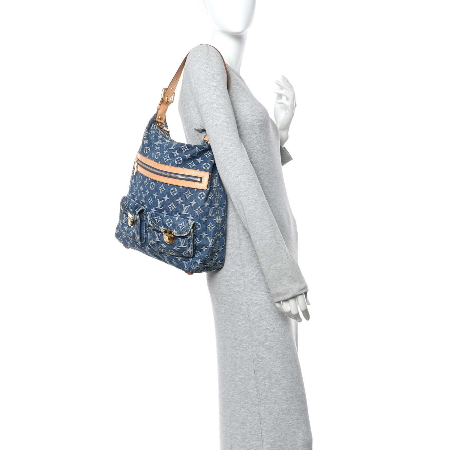 Louis Vuitton Denim Baggy GM Blue 2 of 9