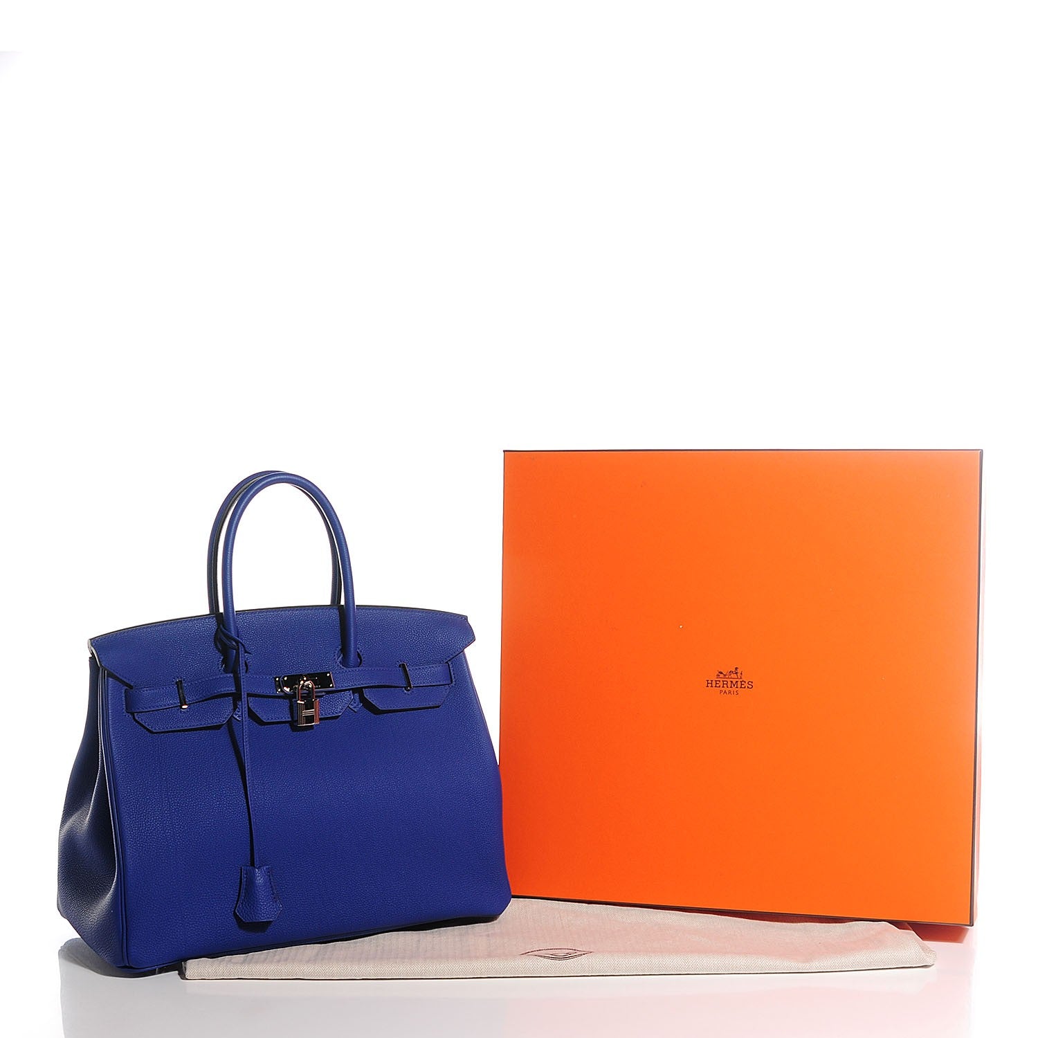 Hermes Togo Birkin 35 Bleu Electrique 26 of 26