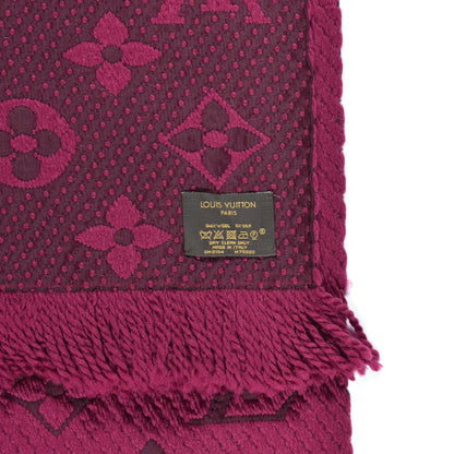 Louis Vuitton Wool Silk Logomania Scarf Cherry 4 of 4