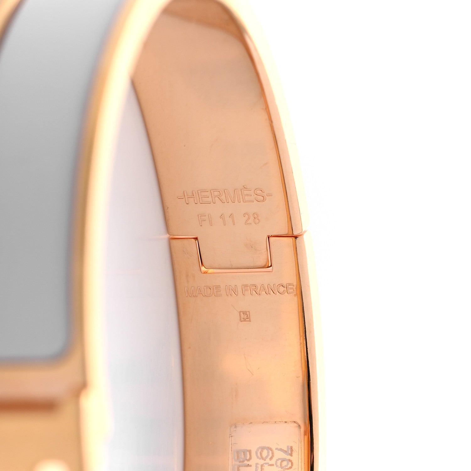 Hermes Enamel Narrow Clic Clac H Bracelet GM White 4 of 4