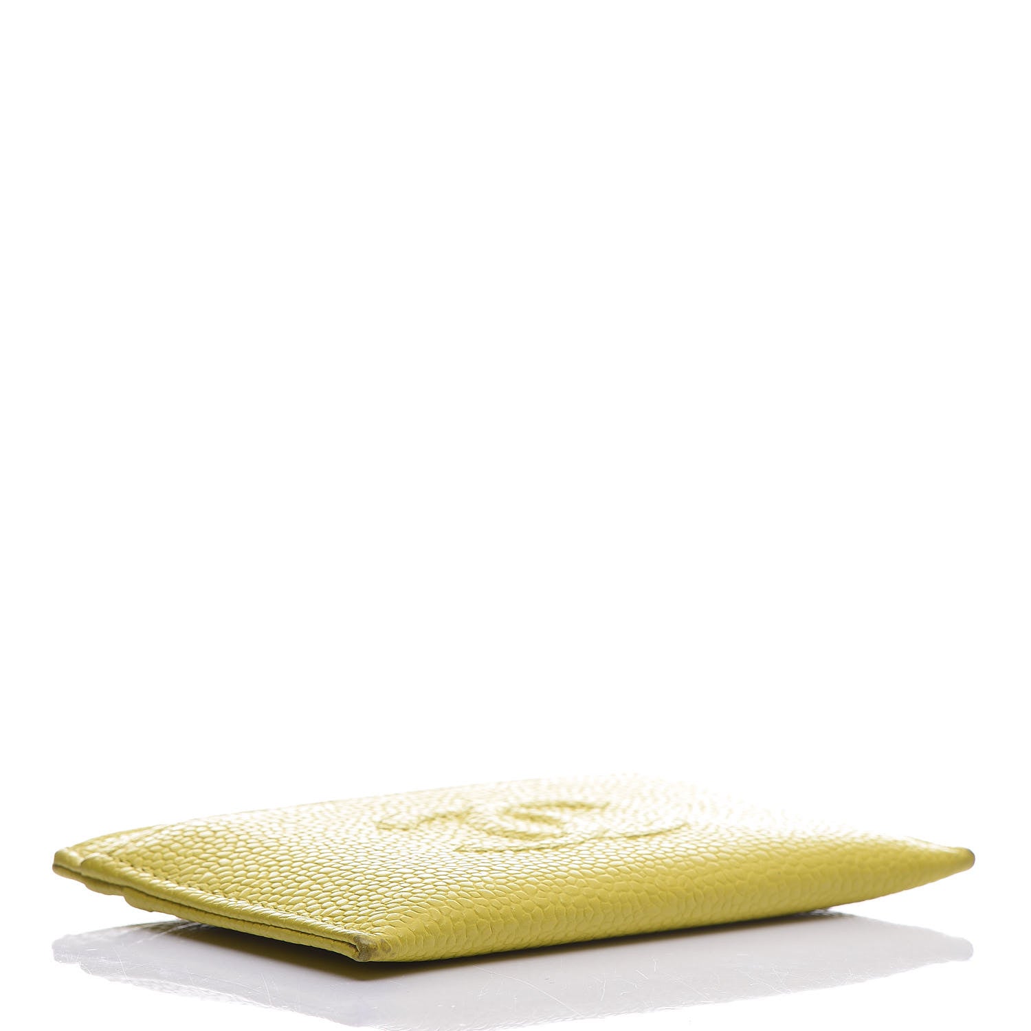 Chanel Caviar CC Timeless Card Holder Yellow 4 of 16