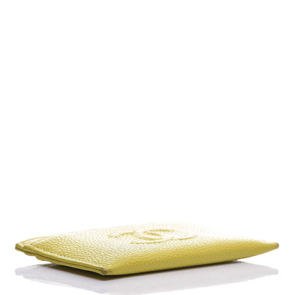 Chanel Caviar CC Timeless Card Holder Yellow 4 of 16