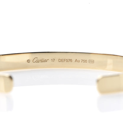 Cartier 18K Yellow Gold LOVE Cuff Bracelet 17 4 of 4