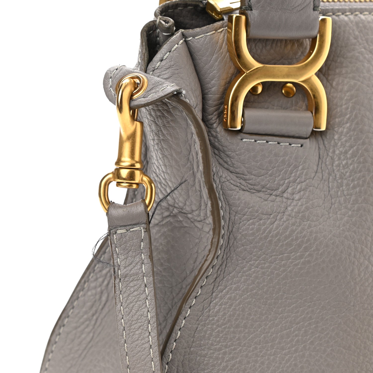 Chloe Calfskin Small Marcie Satchel Cashmere Grey 8 of 8