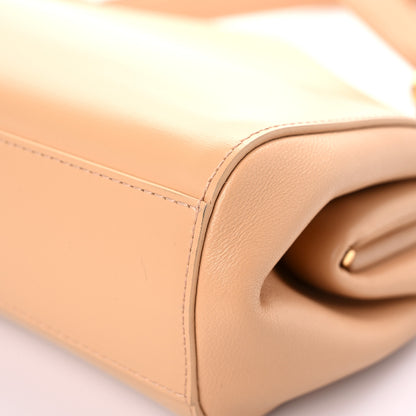 Bottega Veneta Calfskin Tip Clutch Almond 8 of 15