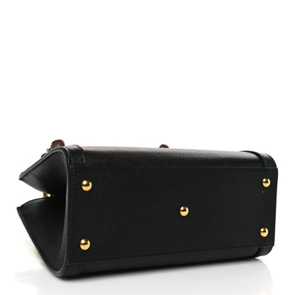 Gucci Wonka Grain Calfskin Mini Diana Tote Bag Black Yellow Fluo 4 of 9