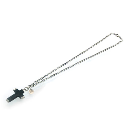 Gucci Mens Wooden Cross Necklace Silver 1 of 5