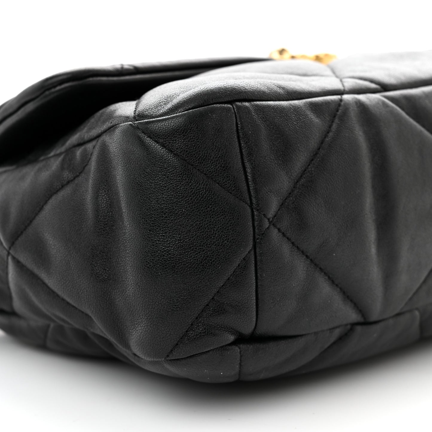 Lambskin Quilted Large Chanel 19 Flap Black
