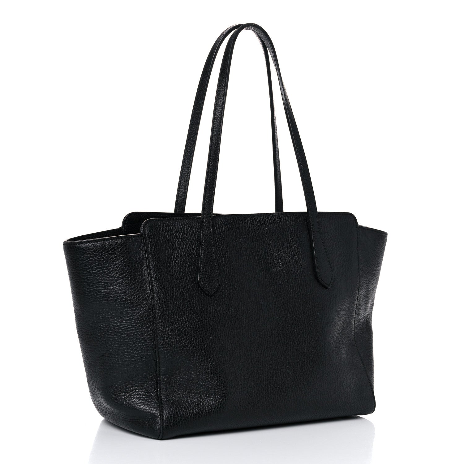Gucci Pebbled Calfskin Small Swing Tote Black 3 of 23