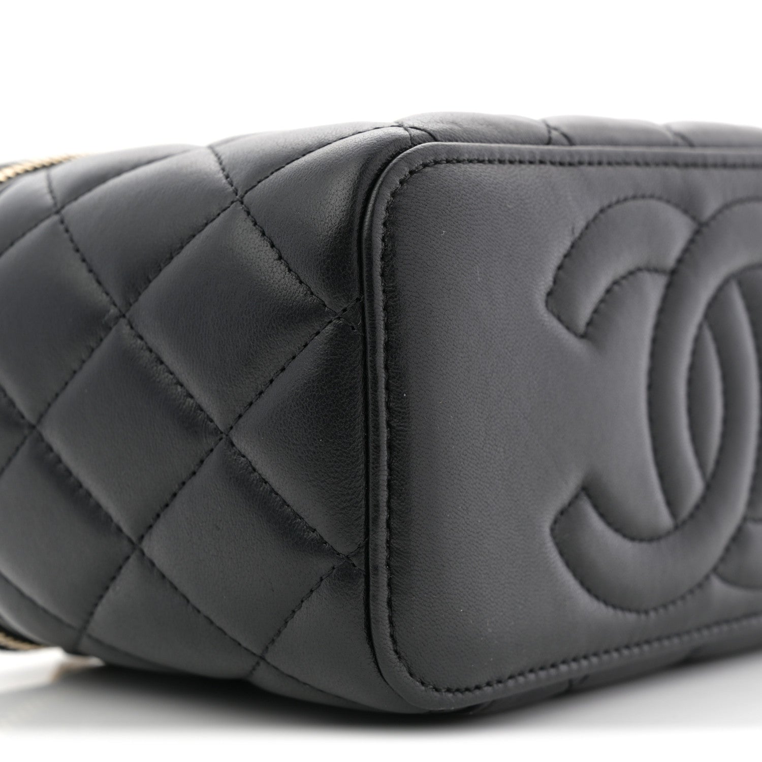 Chanel Lambskin Quilted Pick Me Up Vanity Case Black 9 of 11