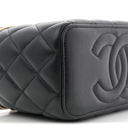 Chanel Lambskin Quilted Pick Me Up Vanity Case Black 9 of 11