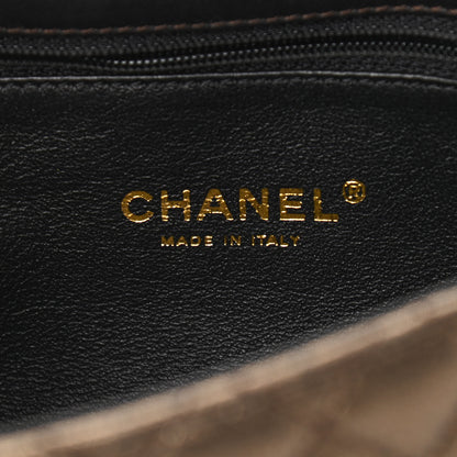 Chanel Iridescent Calfskin Quilted Crystal Mini Rectangular Flap Black Gold 6 of 10