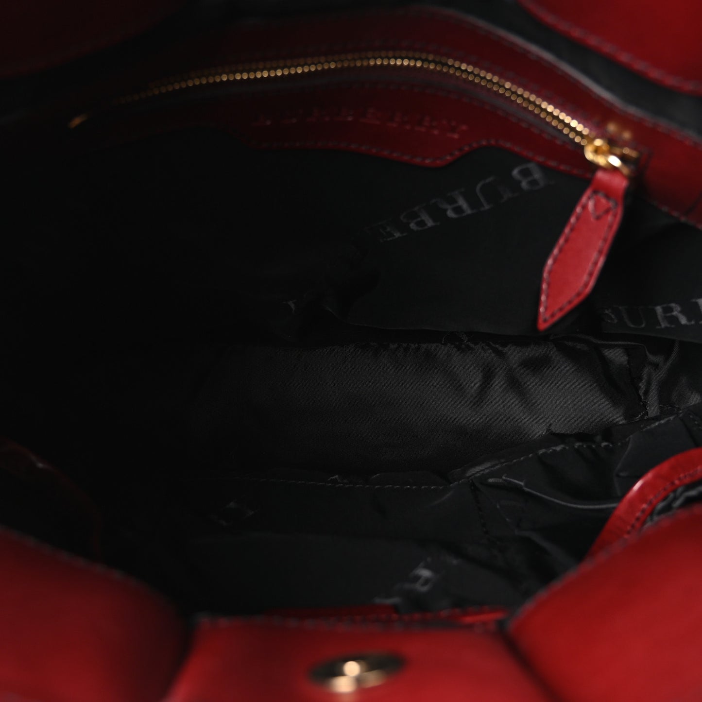 Lambskin Whipstitch Medium Tote Burgundy