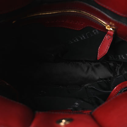 Burberry Lambskin Whipstitch Medium Tote Burgundy 4 of 9