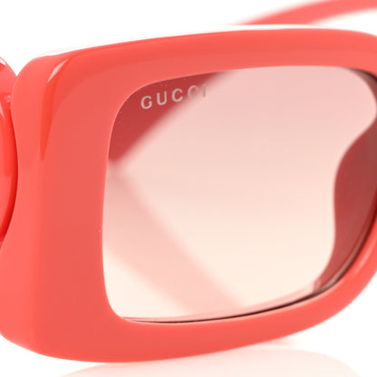 Gucci Acetate Chaise Rectangler Frame Sunglasses GG1325S Salmon Pink 7 of 8