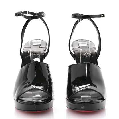 Christian Louboutin Patent Miradona 120 Sandals 38 Black 2 of 8
