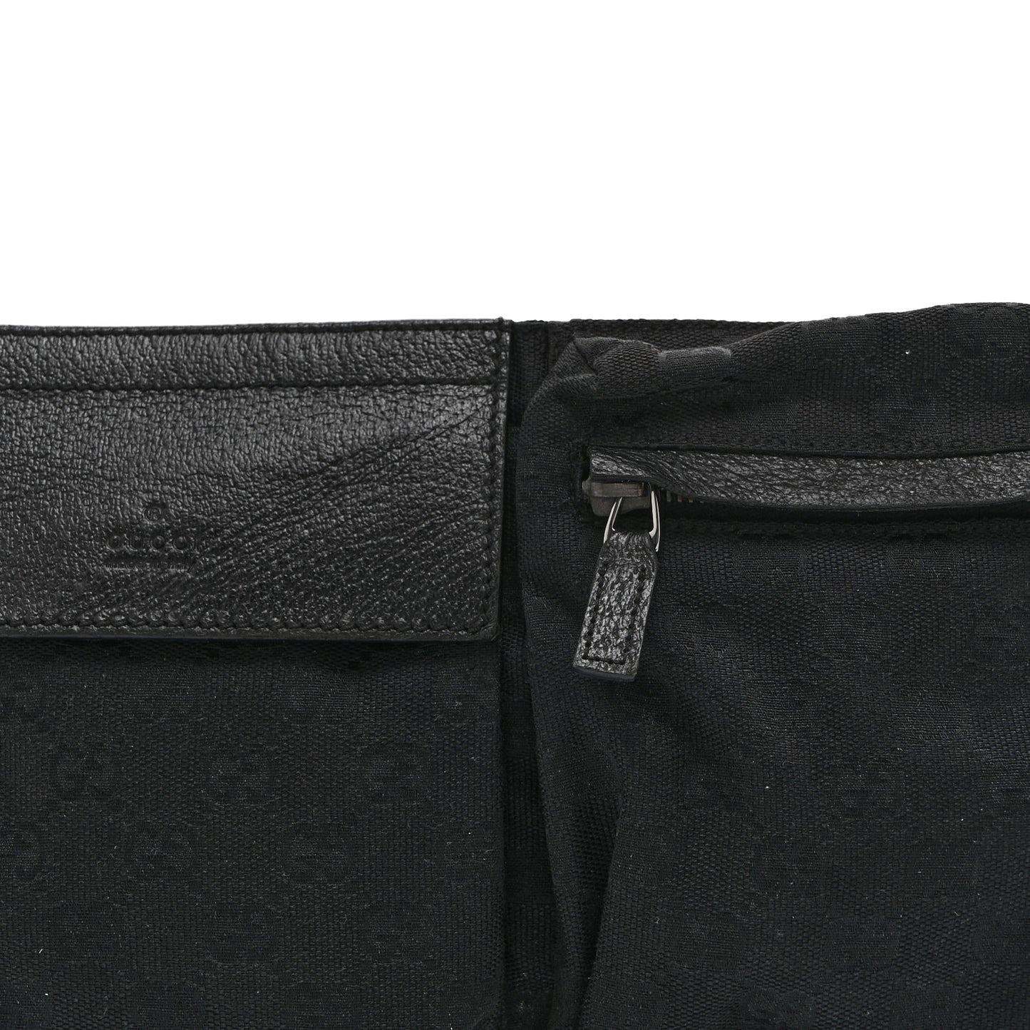 GG Monogram Double Pocket Belt Bag Black