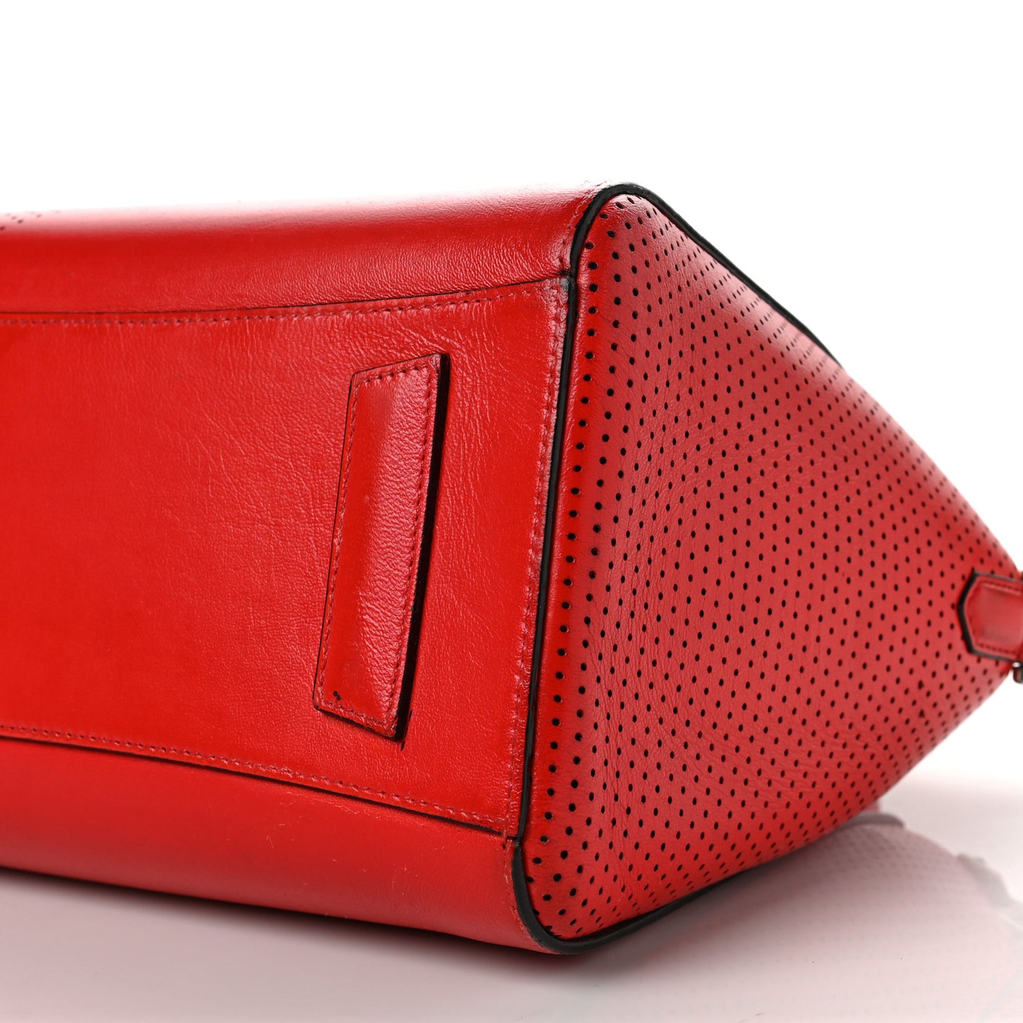 Lambskin Perforated Small Antigona Pop Red