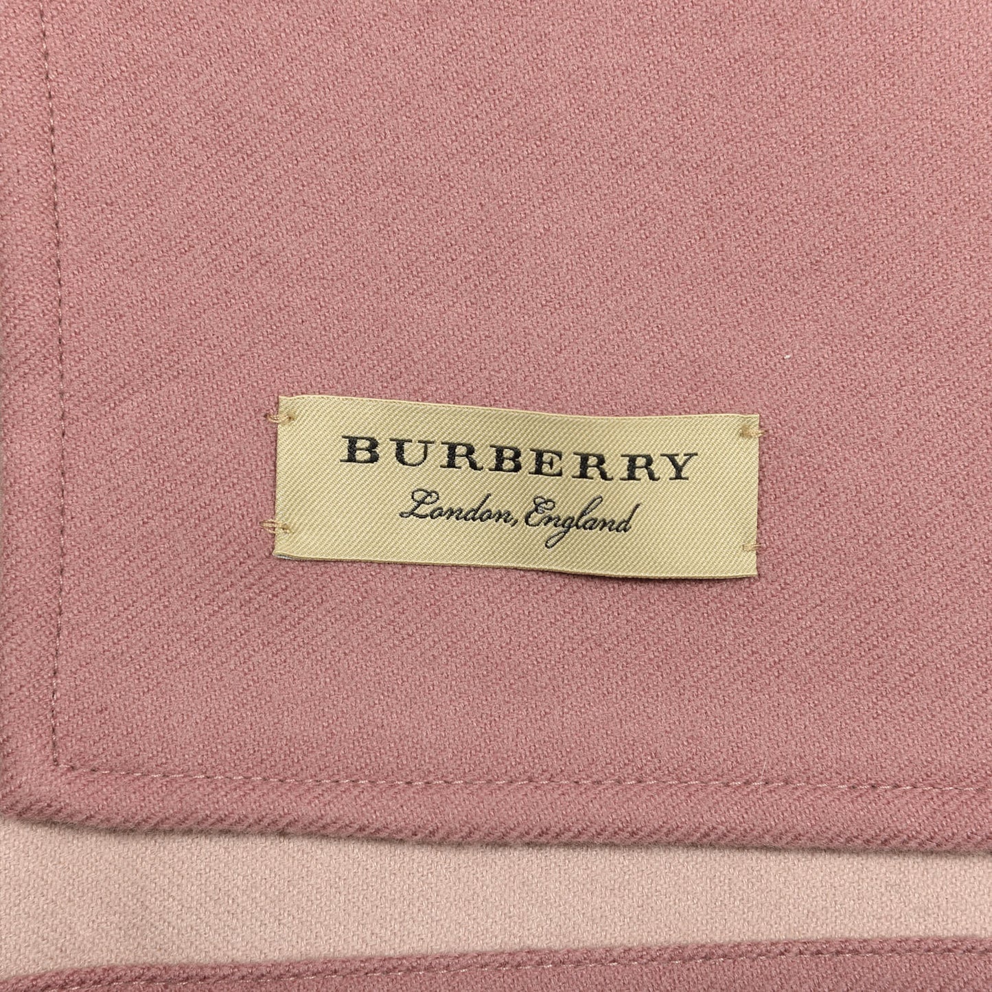 Wool Solid To Check Charlotte Cape Scarf Pink